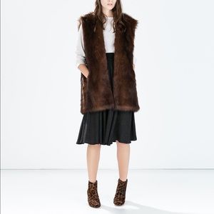 Zara Fur Vest.