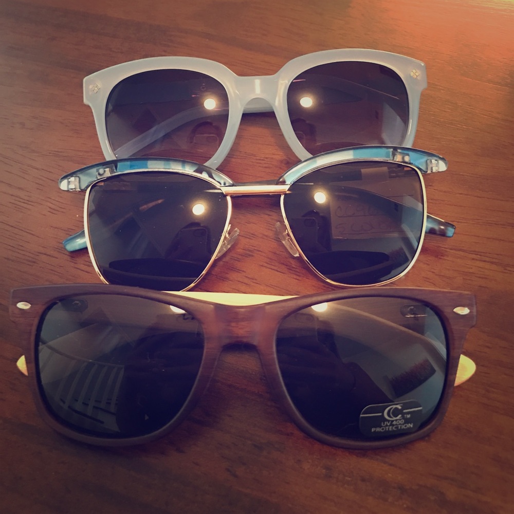 NWT 3 pairs of funky sunglasses