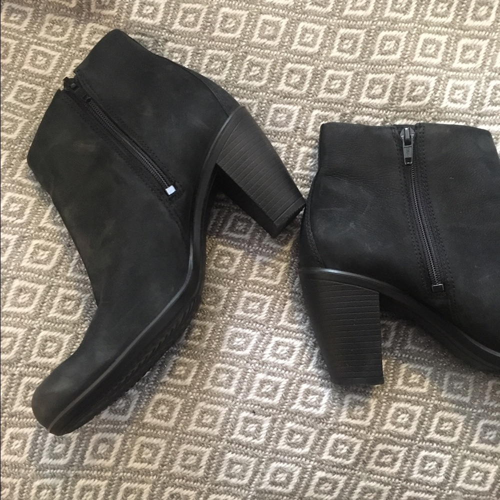 Ecco Touch 75 Black Suede Booties