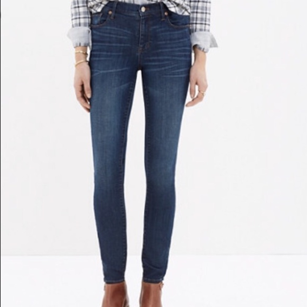 Madewell high riser skinny jean in Atlantic wash