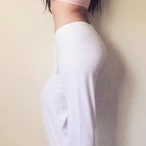 juicy couture snow white velour fleece sweatpants