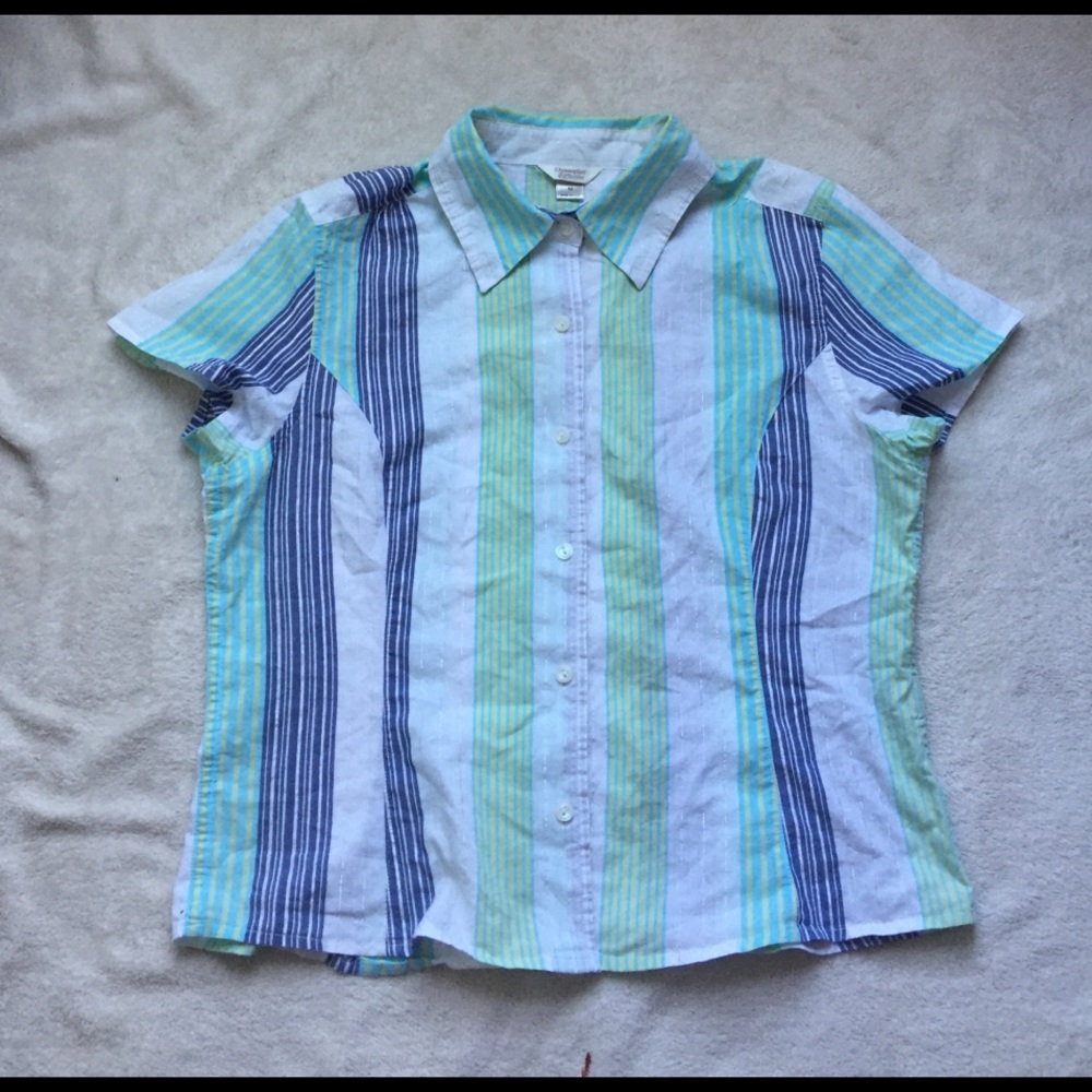 Girl's Short Sleeve Button Down Shirt