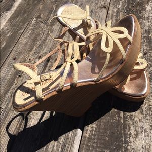 Cream Strappy Wedges