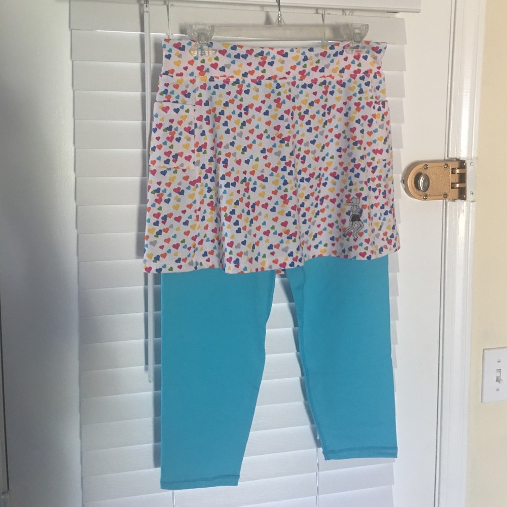 Running skirt with built in capris