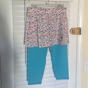 Running skirt with built in capris