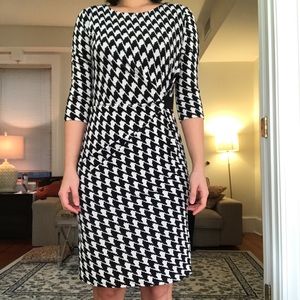 Houndstooth Sheath Dress - Laura Ashley