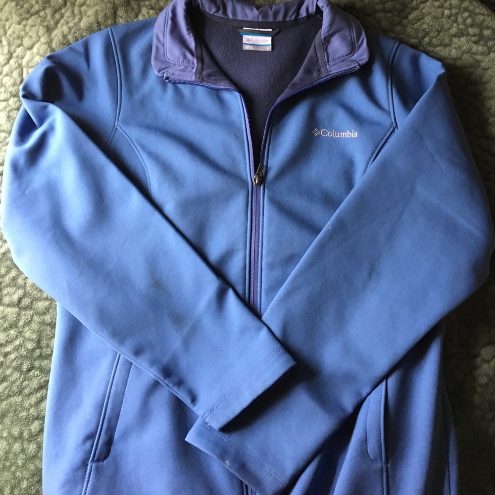 Light Blue Columbia Zip Up Jacket