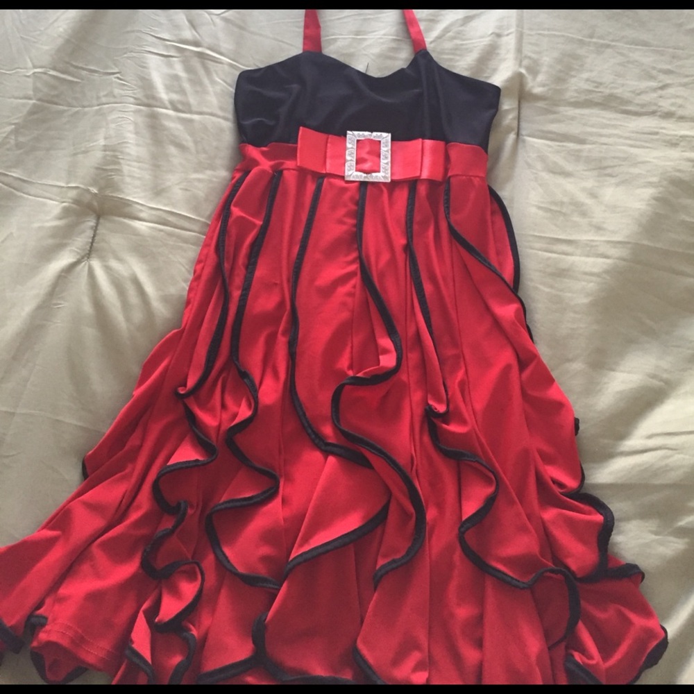 A Red Romantic halter dress