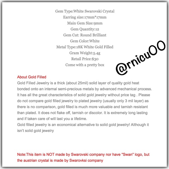 *Last 1* Swarovski Crystal Huggie Earrings! - Picture 4 of 5