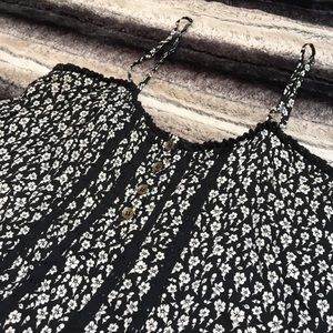 Black & White Floral Tank Top