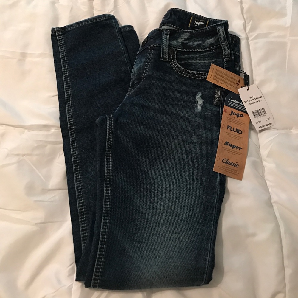 Silver Mid Super Skinny Joga Jeans W26/ L29
