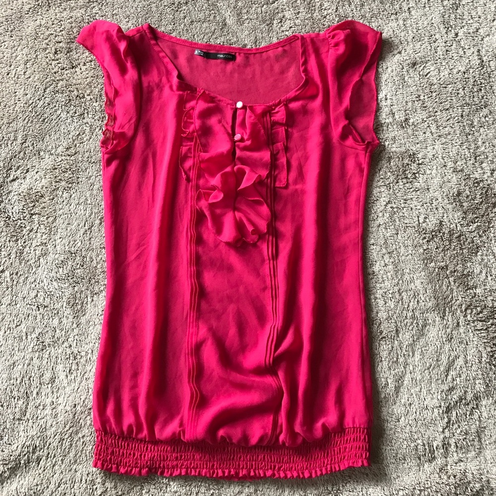 Pink chiffon blouse