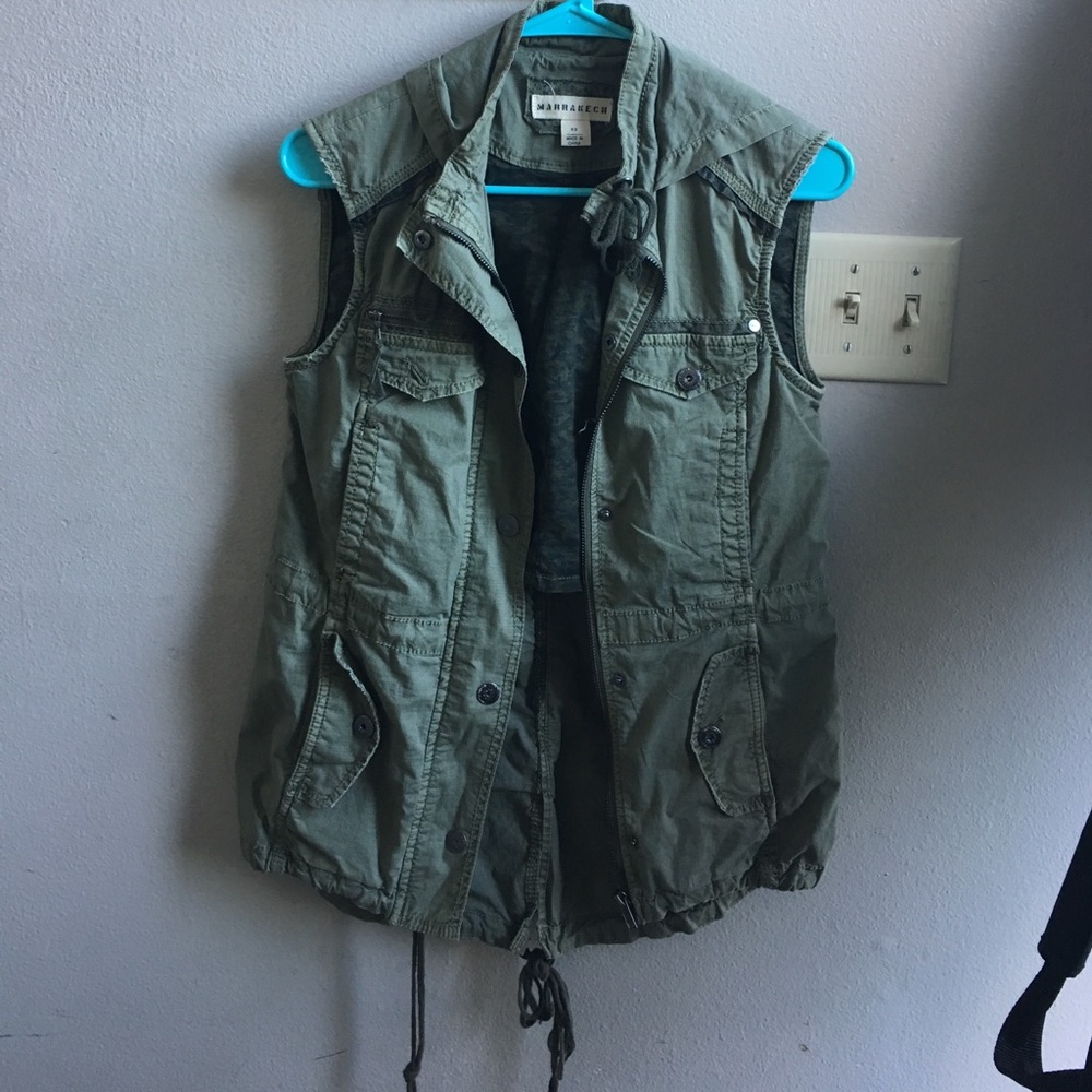 Anthropologie Army green Utility vest.
