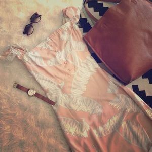 Vici Collection Maxi! Palm print w/side slit. NWOT