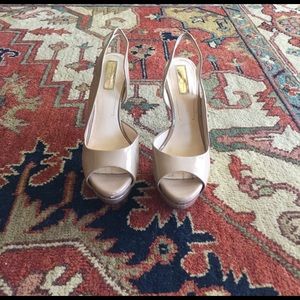 Jessica Simpson Patent Leather Sling Back Sandals