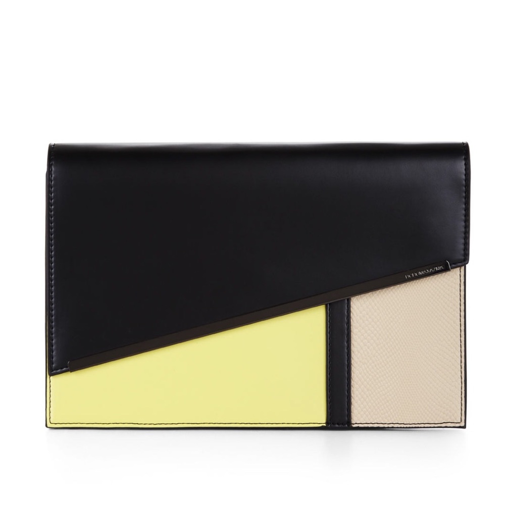 BCBG MaxAzria Color Block Envelope Clutch