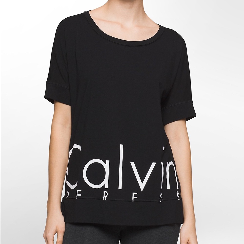 calvin klein logo tee shirt