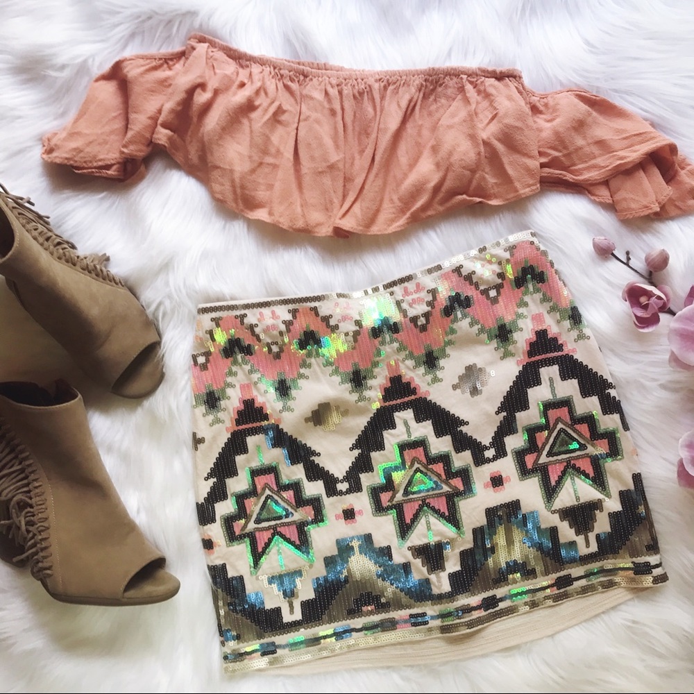 Express Sequin skirt