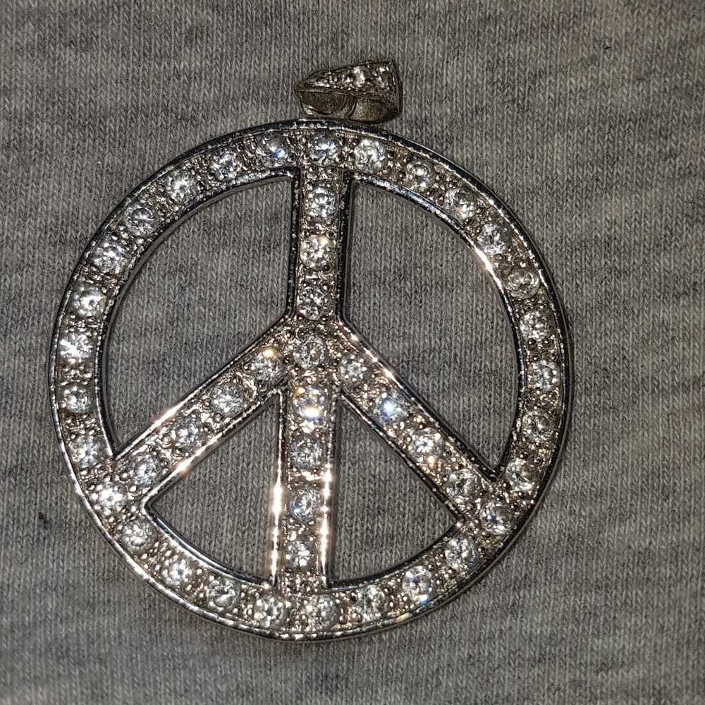 Peace silver pendant