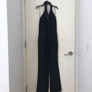 Nastygal halter tuxedo jumpsuit