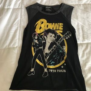 Cute Bowie Cutoff Tank