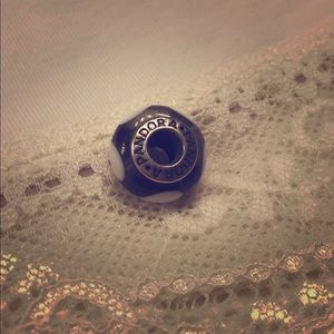 Gray hearts pandora charm