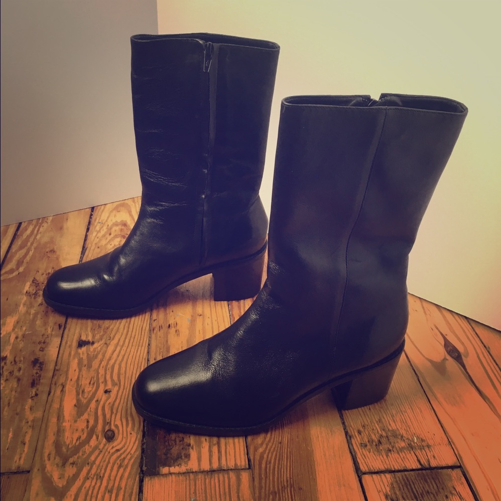 Lord & Taylor Premium Leather Black Boots