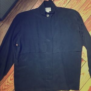 Vintage Anne Klein Black Silk Blouse