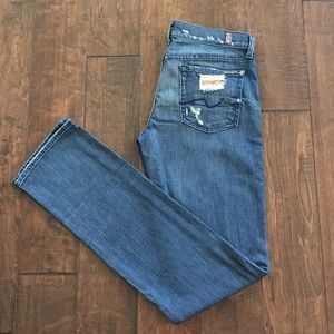 7 for all Mankind Straight, Distressed/Embellished