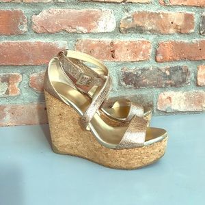 Jimmy Choo Metallic Wedges