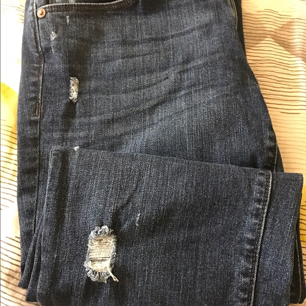 Loft modern straight blue jeans