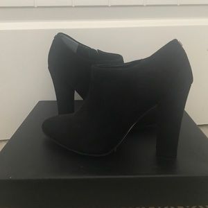 Ivanka Trump Black suede ankle booties. Never worn