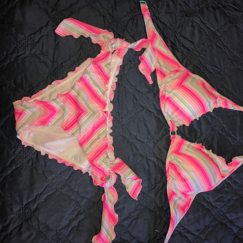 VS swim bikini ruffle Victoria Secret