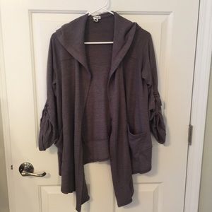 Splendid wrap/ open cardigan hooded