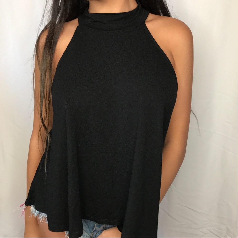 High neck swing top