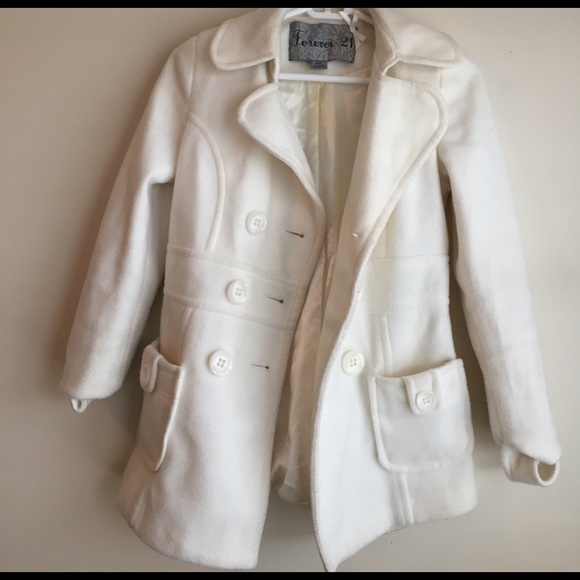 Forever 21 Cream coat - Picture 1 of 3