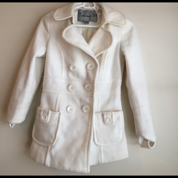 Forever 21 Cream coat - Picture 2 of 3