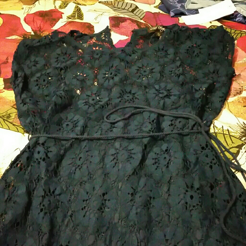 Blue lace/ eyelet dress