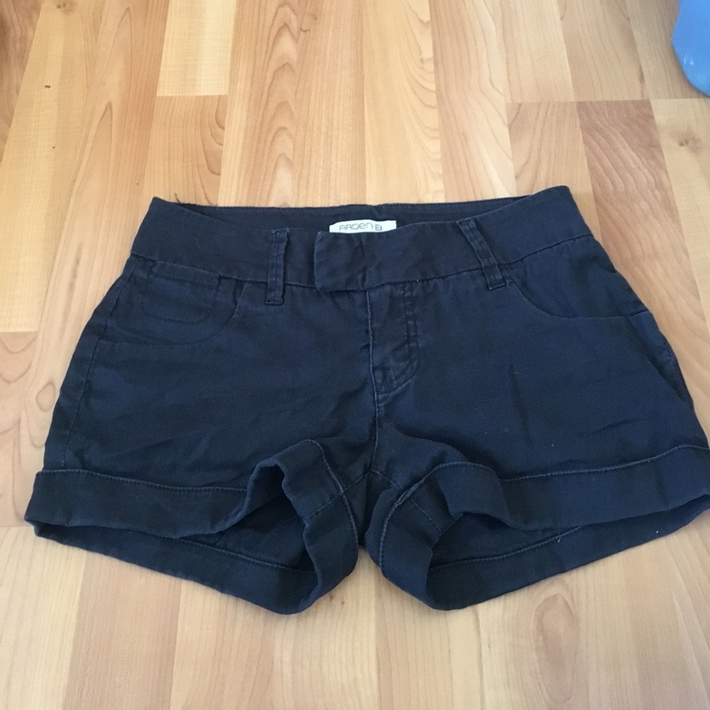 Black jean shorts
