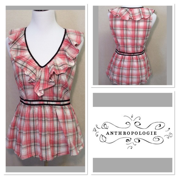 Anthropologie Tops - 10 ANTHROPOLOGIE LIL Assiniboine plaid top