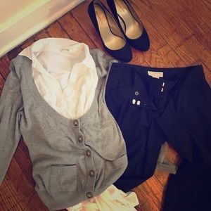 Gray Banana Republic Cardigan Sweater, Size Large