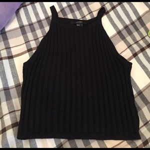 🚫SOLD🚫 Black Ripped Halter Top