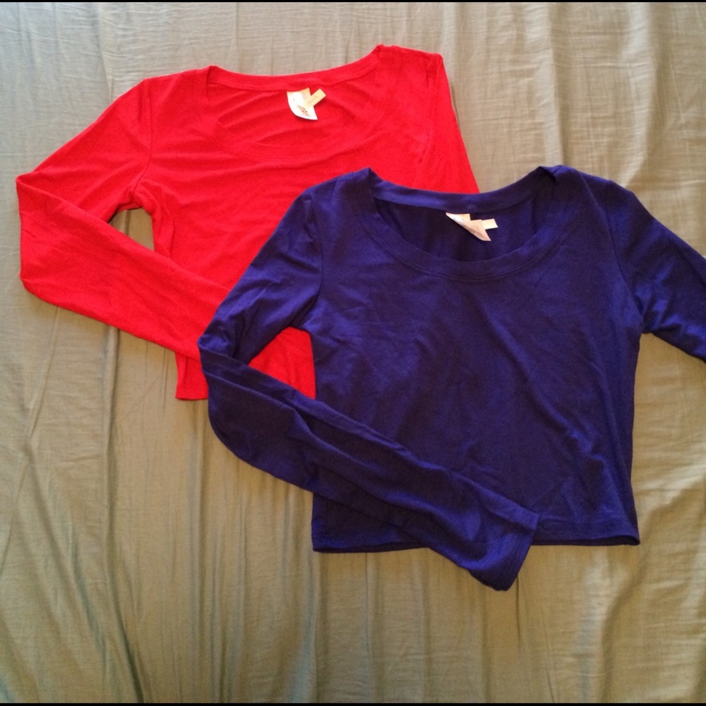 Two Long-sleeved Crop Tops