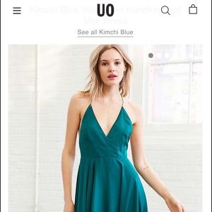 Kimchi Blue Vida Satin Handkerchief Midi Dress