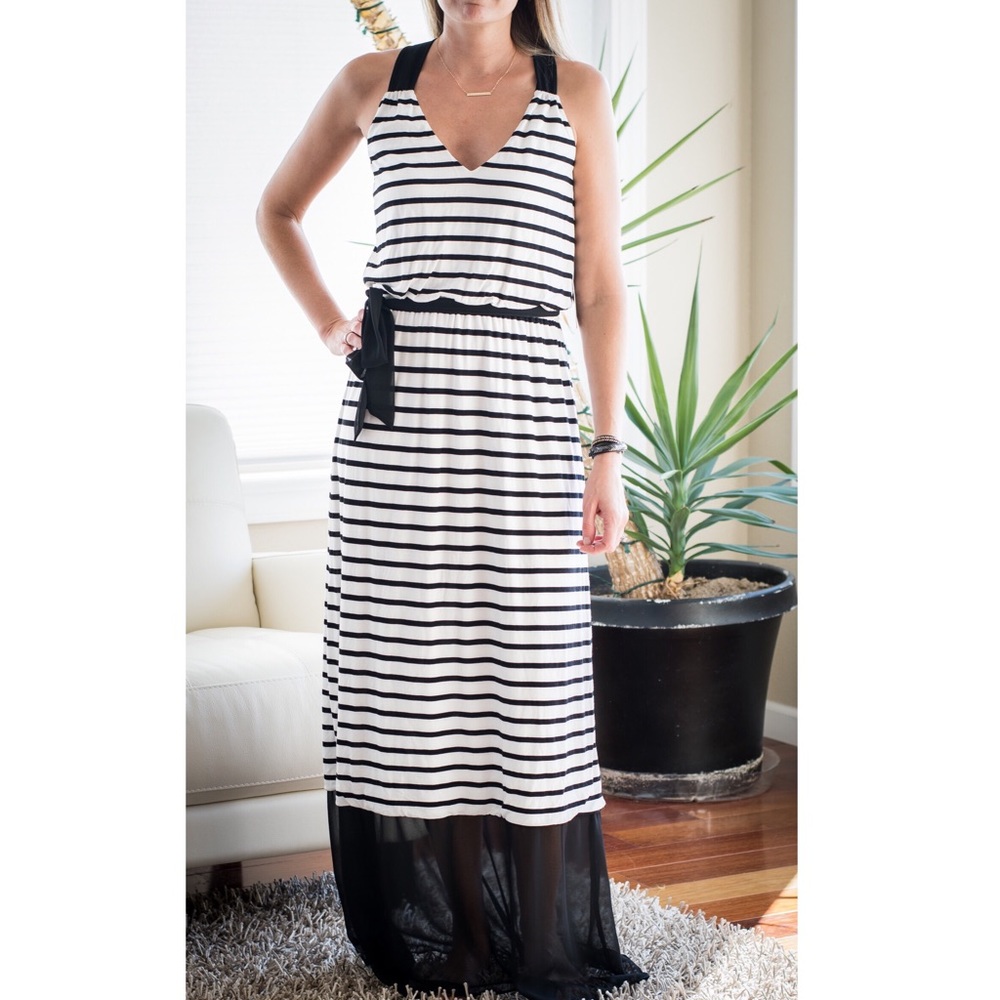 Black and white Express maxi dress