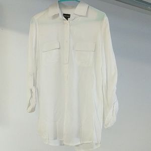 White button down blouse