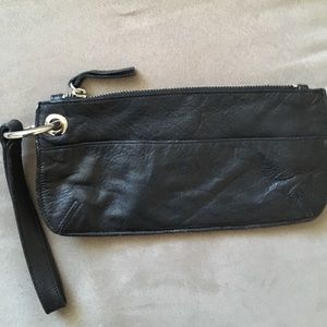 Black Leather Clutch