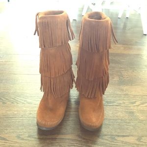 Minnetonka Fringe Boots