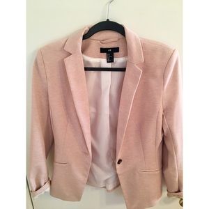 H&M Light Pink Women's Fitted Blazer