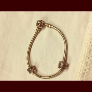 17cm sterling silver barrel clasp bracelet
